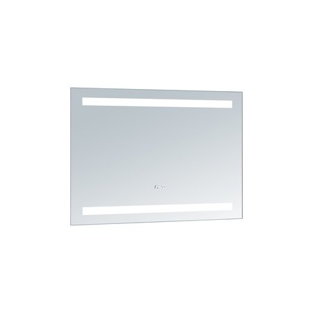 INNOCI-USA Selene 38 in. W x 28 in. H Rectangular LED Mirror with Clock 66113828